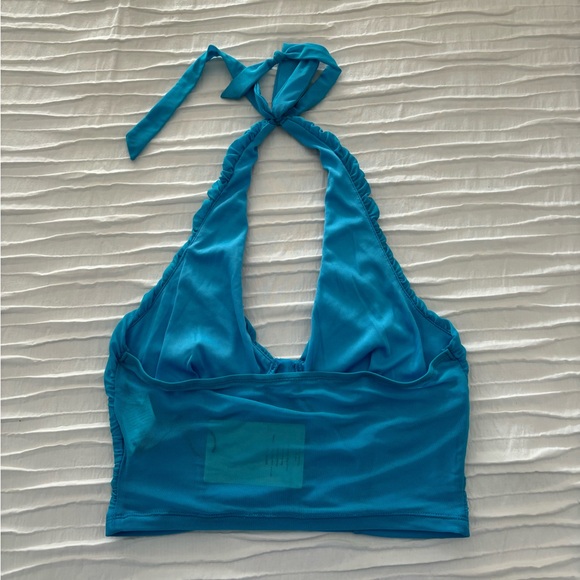 Self Tie Halter Crop Top - Picture 2 of 3